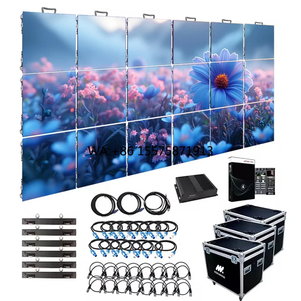 Conjunto de tela led ao ar livre 2x3m p3.91 p 39 drive filme cinema 3x2 nova pixel 3.91 39 hd treliça exibição parede de palco em casa