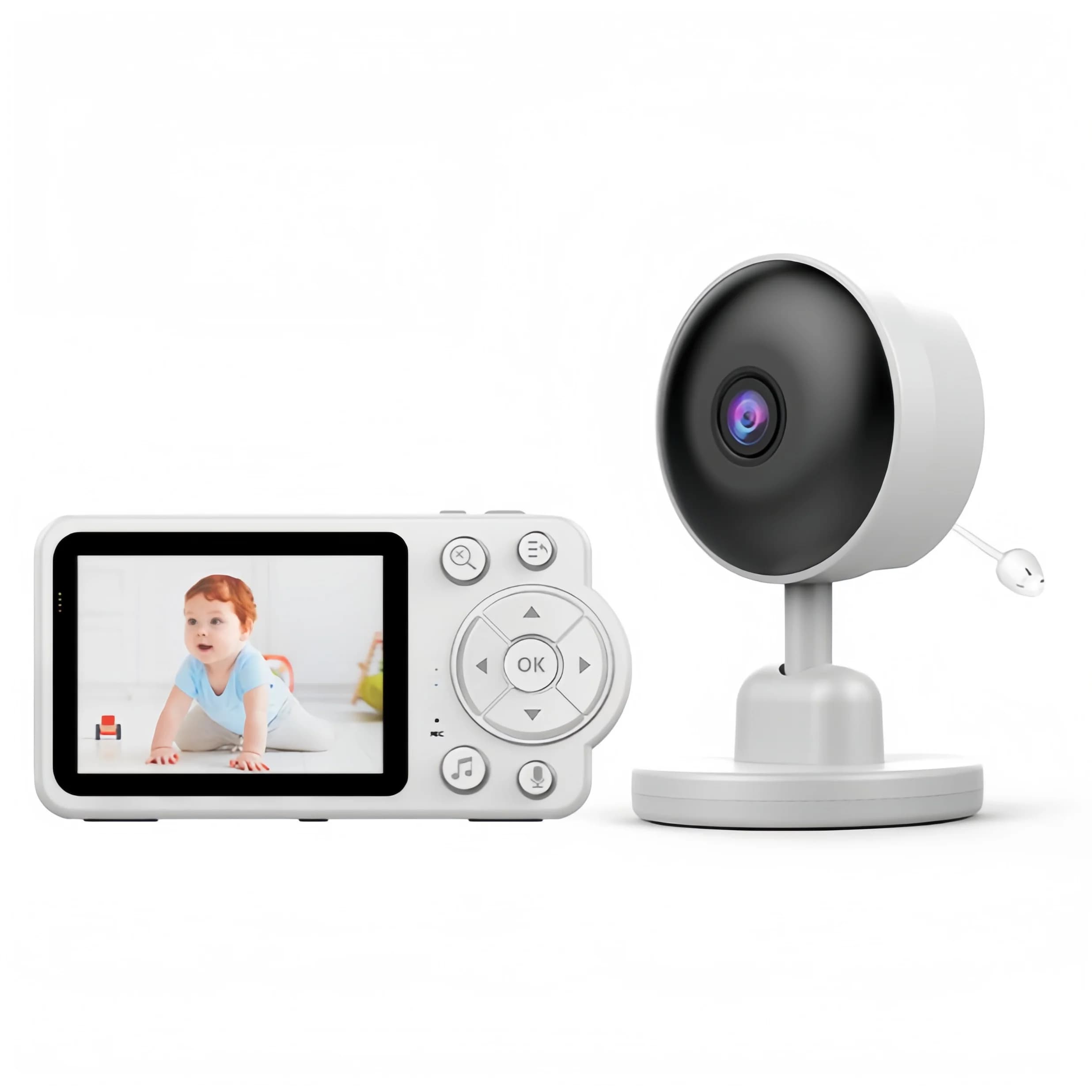 Monitor de bebê de 2,8 polegadas com câmera, áudio bidirecional, monitoramento de temperatura e umidade, visão noturna
