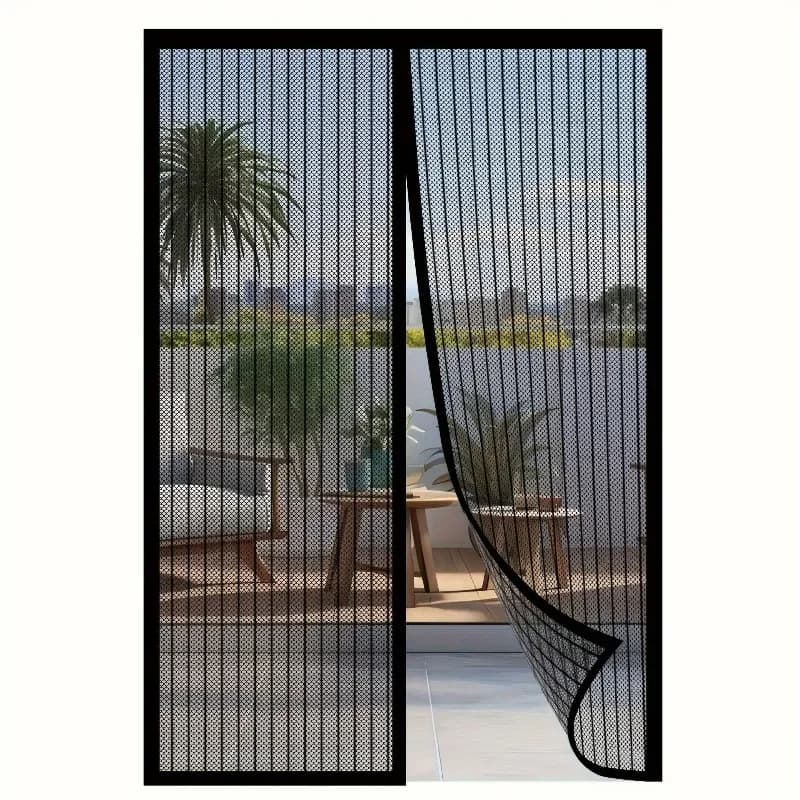 Cortinas magnéticas de malha são fáceis de instalar no verão, adequadas para uma variedade de quartos e tipos de portas.
