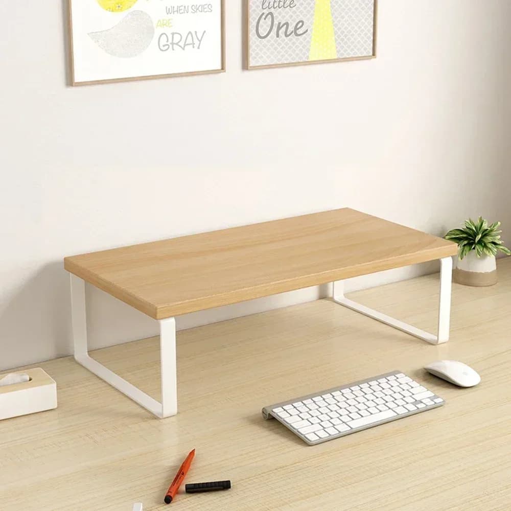 Monitor prateleira elevada escritório portátil monitor docking suporte desktop computador levantando suporte de armazenamento em casa acessórios