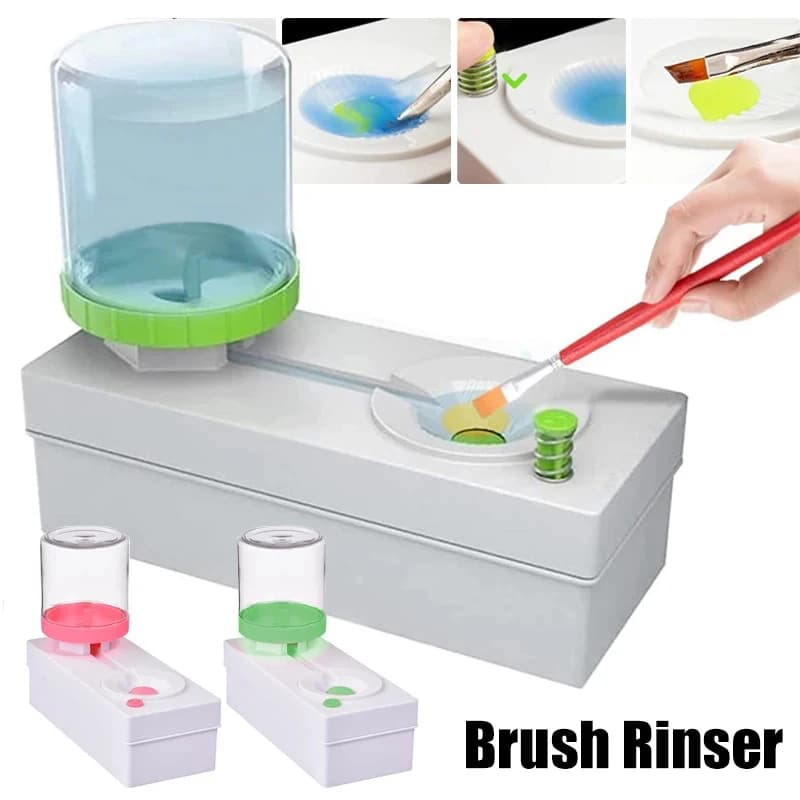 Limpador de Pincéis Multifuncional com Suporte para Pincéis, Lavador de Pincéis à Prova de Vazamentos para Kits de Arte de Estudantes em Sala de