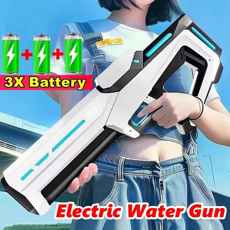 Pistolas de Água Elétricas para Adultos, Potentes, com Sucção Automática e Armazenamento de Água, Brinquedos de Verão para Crianças