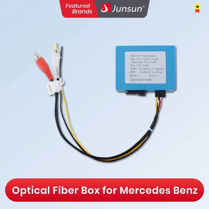 Junsun-Caixa decodificadora de fibra óptica para Mercedes Benz, rádio estéreo para carro, Mercedes Benz CLS E Classe W211 W219 R CLASS