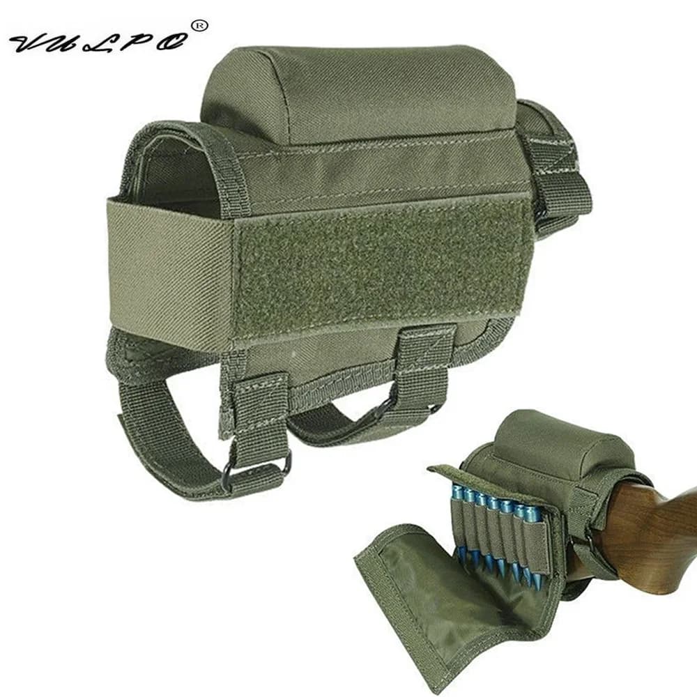 Vulpo tático estoque de bunda rifle bochecha resto riser almofada titular bala náilon riser almofada cartuchos munição saco caça rifle acessório