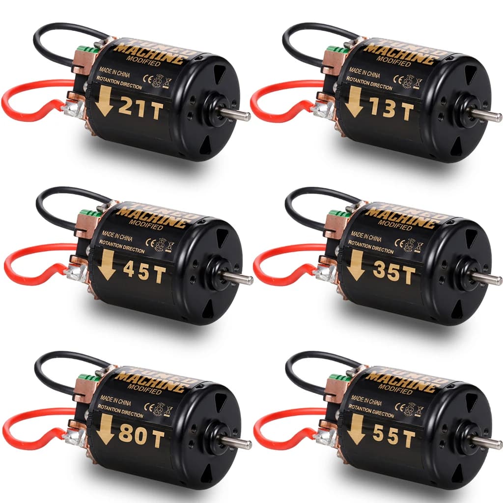 Dspower 540 motor escovado à prova d'água 13t 21t 35t 45t 55t 80t para 1/10 rc carro crawler axial scx10 90046 traxxas trx4 redcat gen8