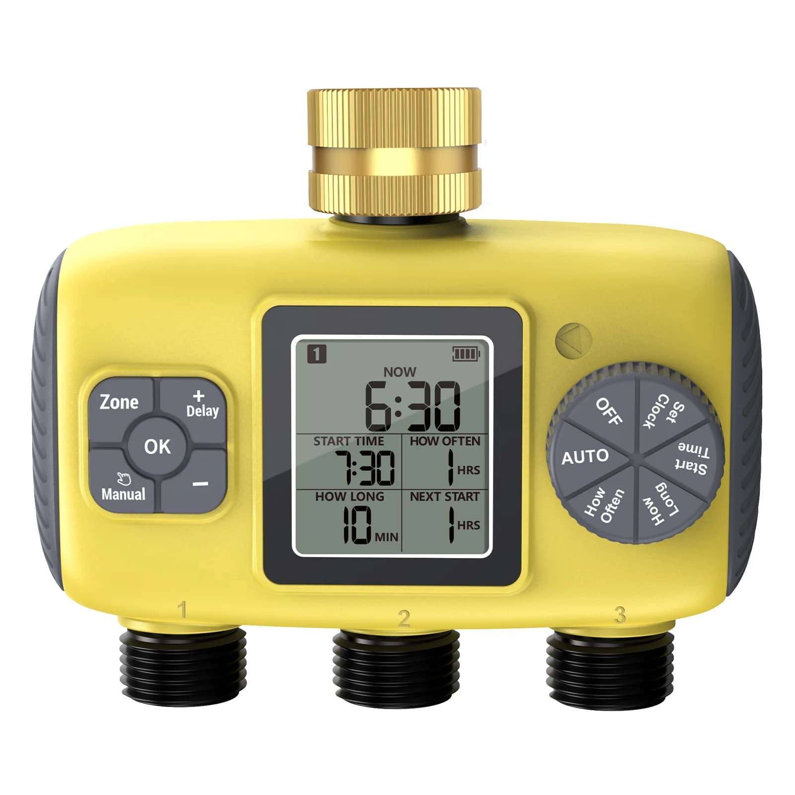 Insoma temporizador automático de água com 3 saídas, sistema de irrigação de jardim, controle independente, ferramentas programadoras de