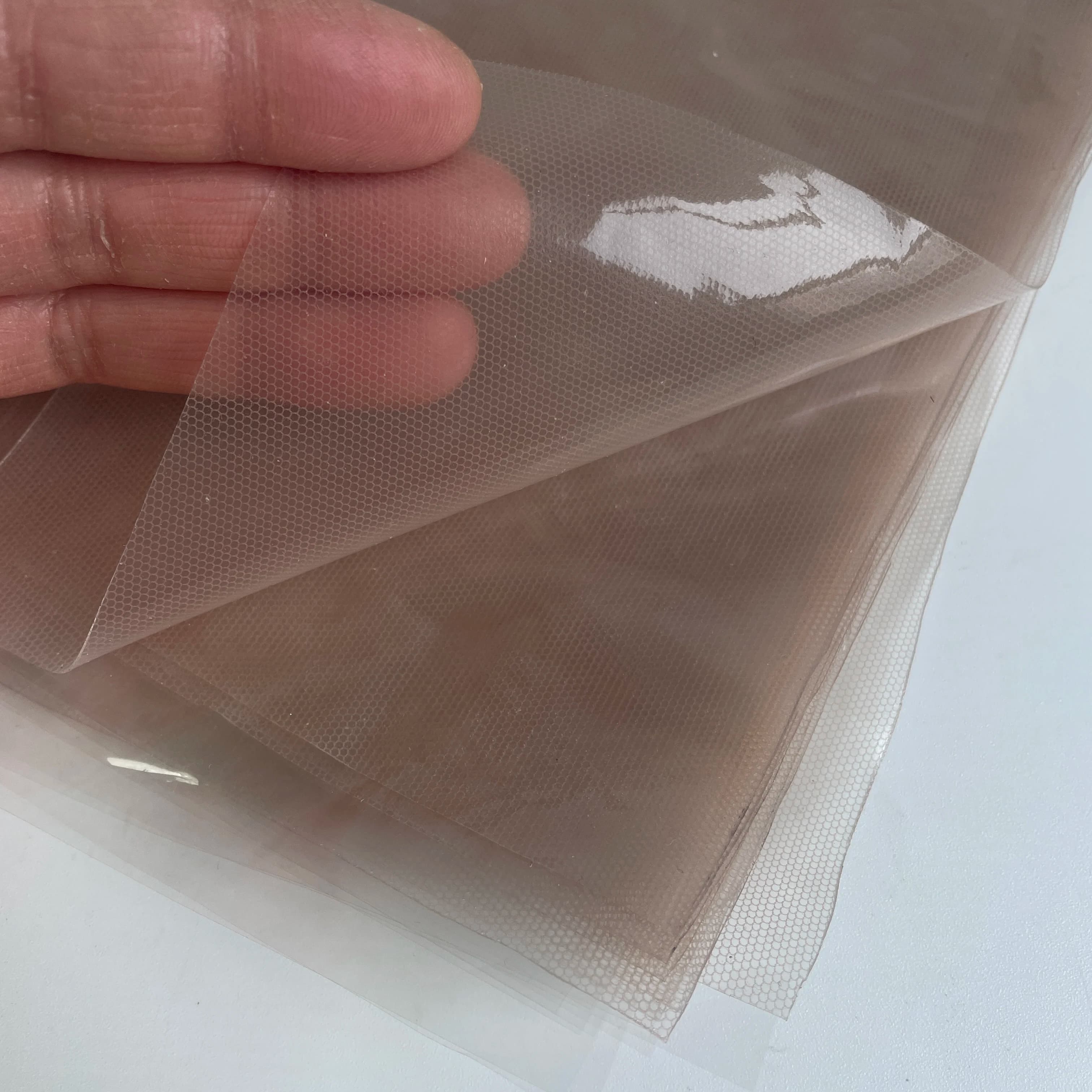 Tecido de silicone antiderrapante de 10cm x 30cm para bases de perucas, tecido para confecção de perucas, tecido antiderrapante para perucas, tecido