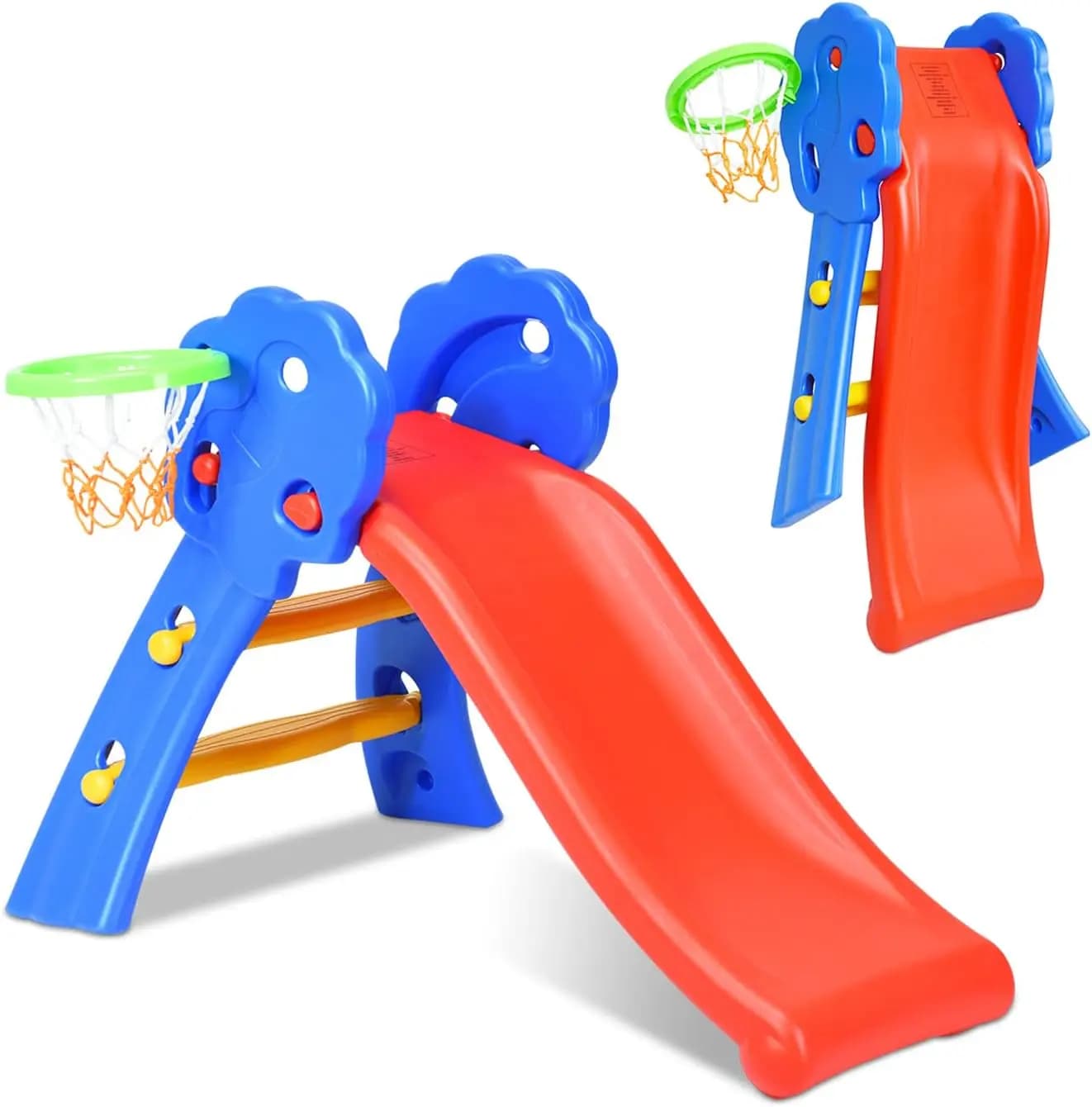 Escorregador infantil para crianças de 3 a 8 anos 108x68x71,5 cm