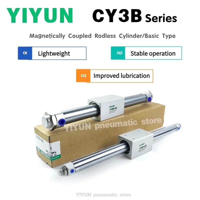 CY1B6H CY1B10H CY1B15H CY1B20H CY1B25H CY1B32H CY1B50H CY1B63H-100 200 300 400 500 600 700 YIYUN Cilindro sem haste série CY1B