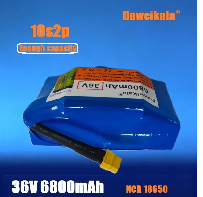 Nova Bateria Recarregável de Íons de Lítio de Alta Qualidade 36V 6800mAh 2026, Adequada para Skate Elétrico Flutuante Autoavaloante 36V e
