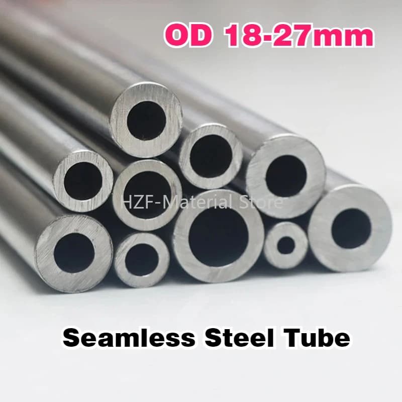1 peça comprimento 500mm tubo de aço sem costura de precisão de pequeno diâmetro od 18mm 19mm 20mm 21mm 22mm 23mm 24mm tubo capilar de aço