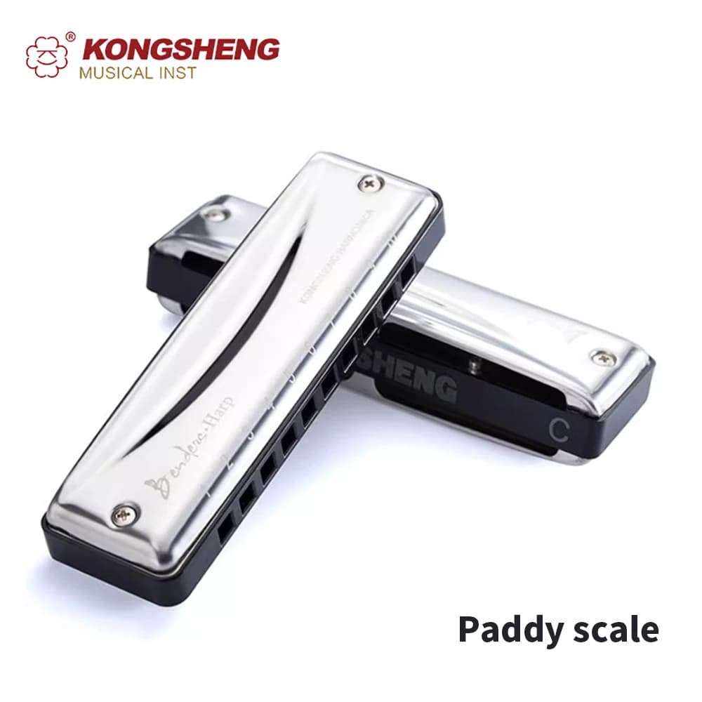 Kong sheng blues gaita chave de escala de paddy de d a e f g bb eb 10 furos 20 tons gaita adequada para iniciantes