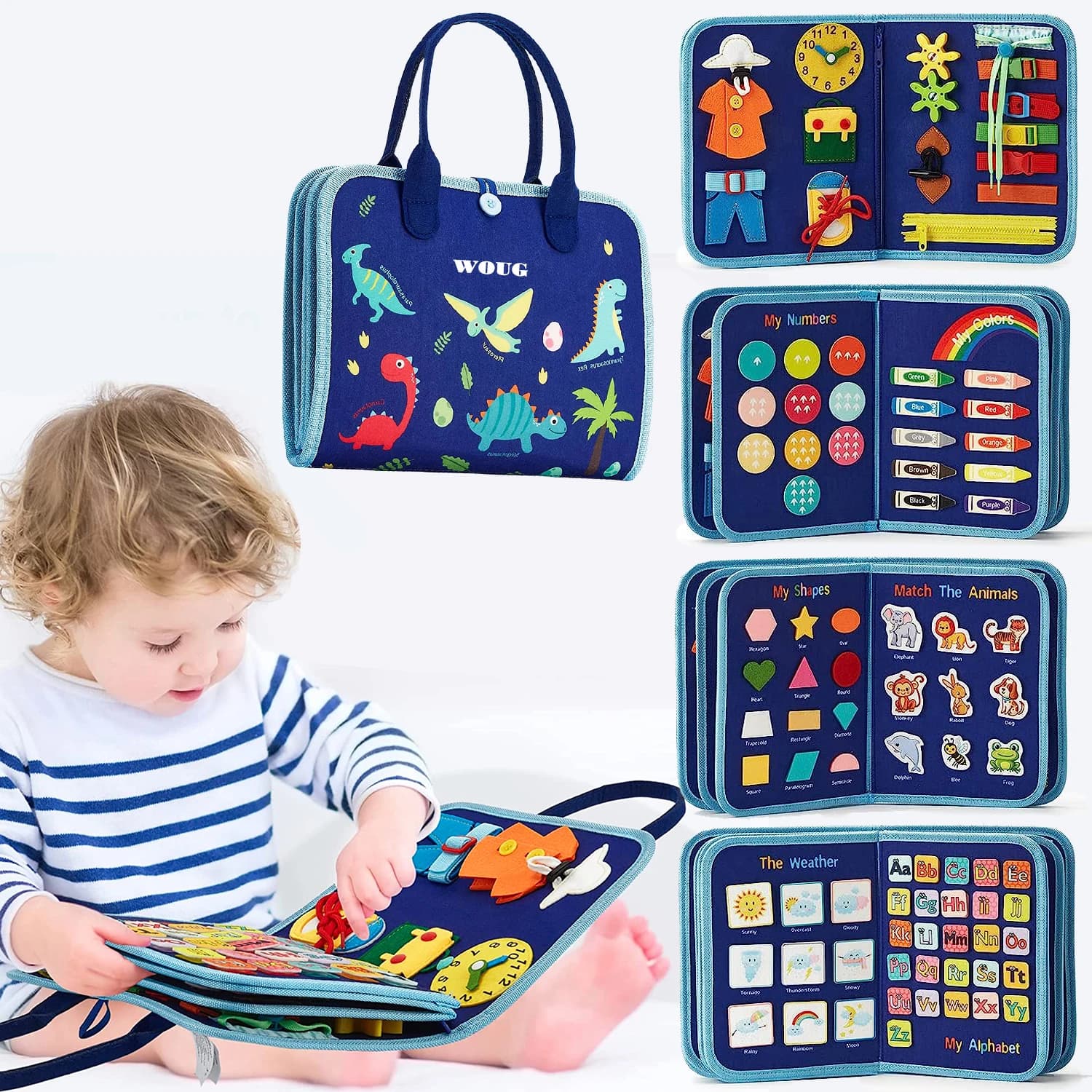 Criança montessori ocupado placa atividades educação brinquedos vestido básico habilidades motoras bebê viagem aprendizagem brinquedos para o