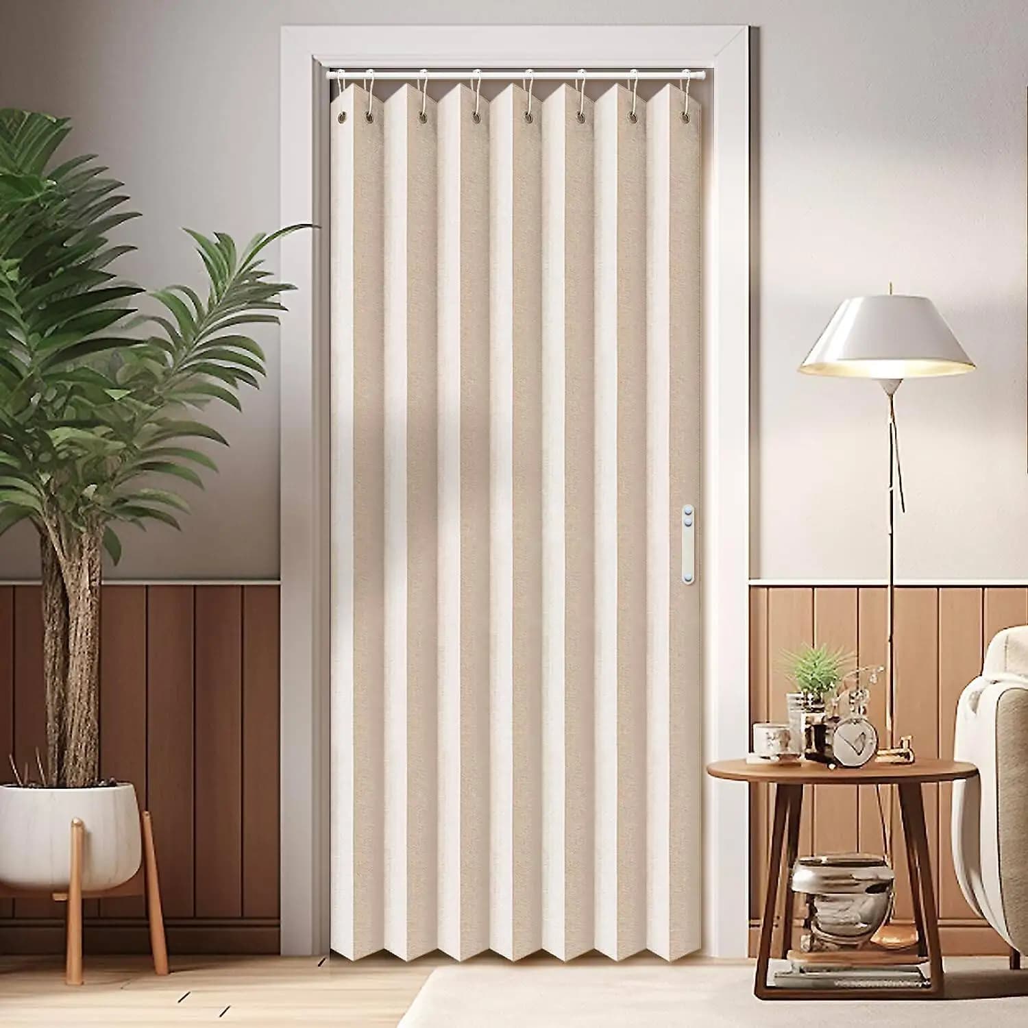 Cortinas para Armários, Cortinas de Porta Estilo Acordeão para Portas, Cortinas Dobráveis Plissadas para Armários e Divisórias de Ambientes