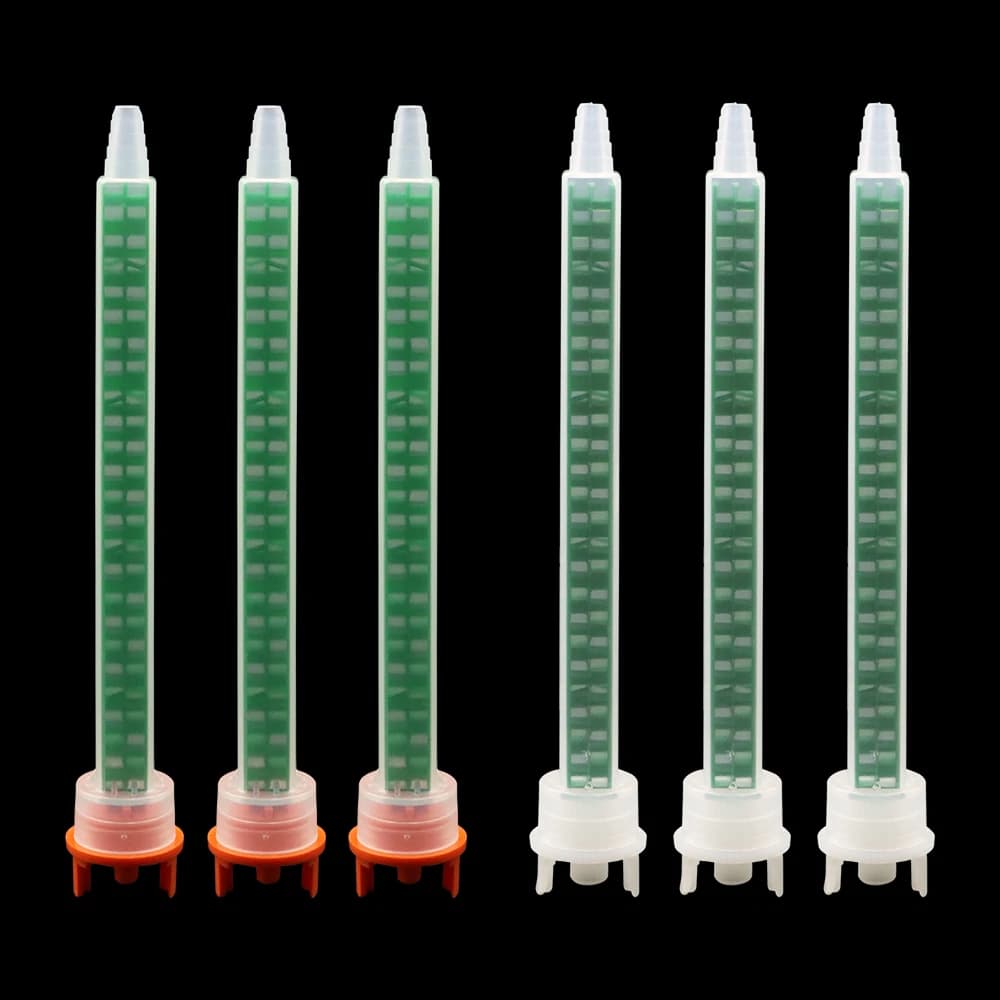 20 peças bico de mistura estática quadrado MFQX8-24 bico de mistura de resina epóxi 1:1 10:1 tubo de mistura para misturador de pistola de cola ab