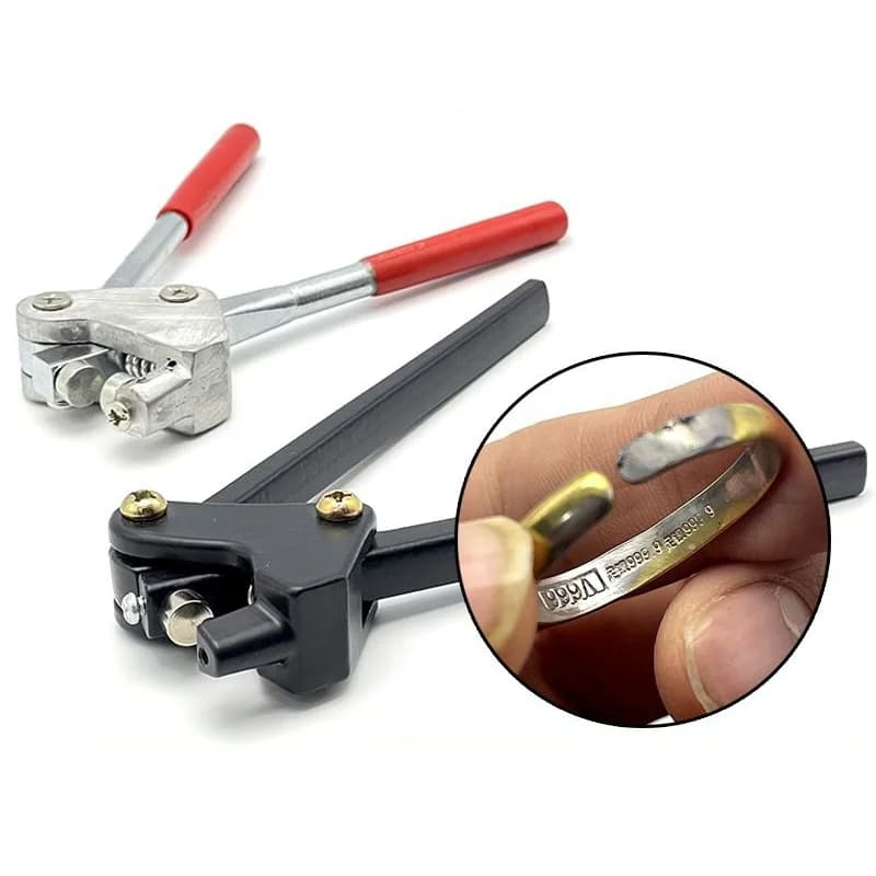 Alicate Profissional para Gravação de Joias, Ferramenta de Estampagem de Letras em Metal para Pulseiras, Colares e Anéis de Aço para Estampagem de
