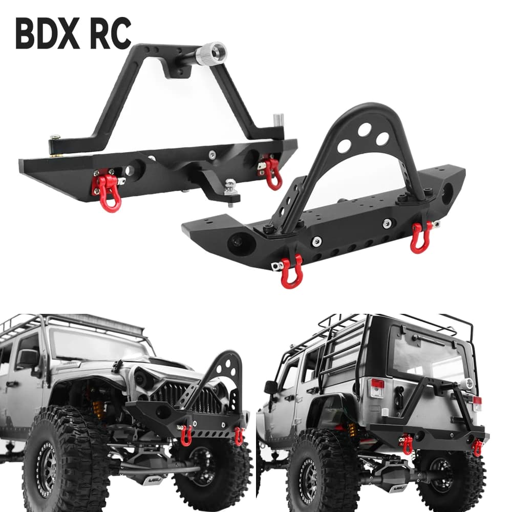 Amortecedor traseiro dianteiro de metal com pneu sobressalente de 1,9 "para 1/10 RC Crawler Axial SCX10 e SCX10 II 900046   AXI03007 GRT 86181 Peças