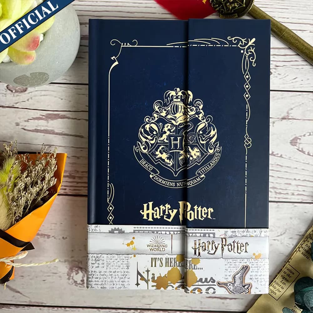 Autêntico harries potters periférico retro caderno magia academia hogwarts slytherin caderno portátil escola estudante papelaria