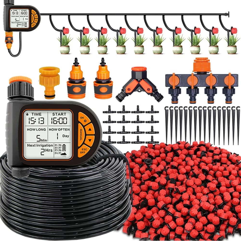 5-50m 1/4 "jardim temporizador inteligente conjunto de irrigação ipx5 à prova dwaterproof água lcd controlador rega automática pode ser usado