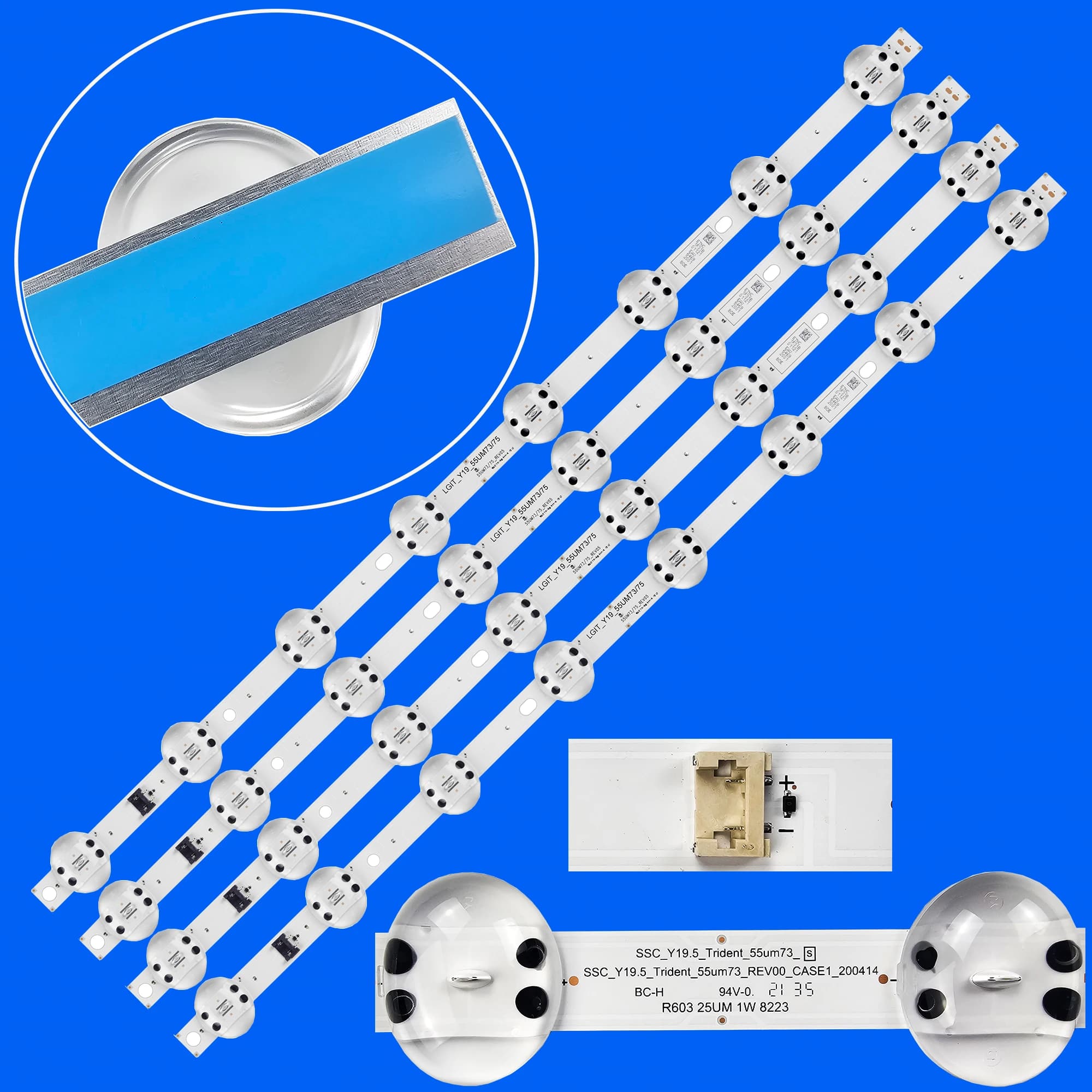 Faixa de retroiluminação LED para 55UM7300 55UM7400 55UM7450 55UM7470 55UM7520 55UM7650PSB 55UM7660PLA 55UN80006LA 55UP75006LF