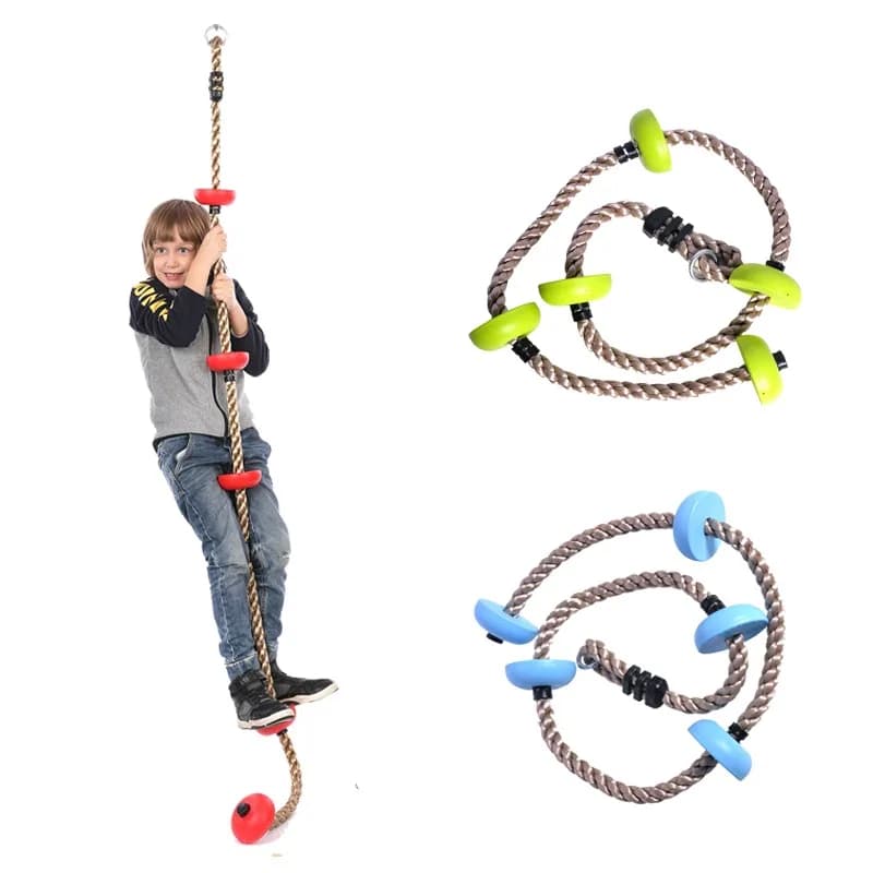 Crianças cordas de escalada disco balanço escalada corda de plástico crianças equipamentos playground ao ar livre balanço interior diversão