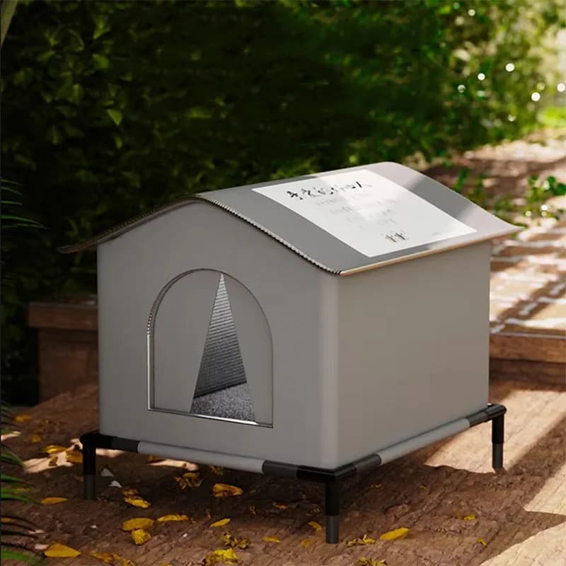 Casa para cães e gatos vadios, à prova d'água, ao ar livre, inverno, quente, para animais de estimação, camas de dormir, dobrável, lavável,