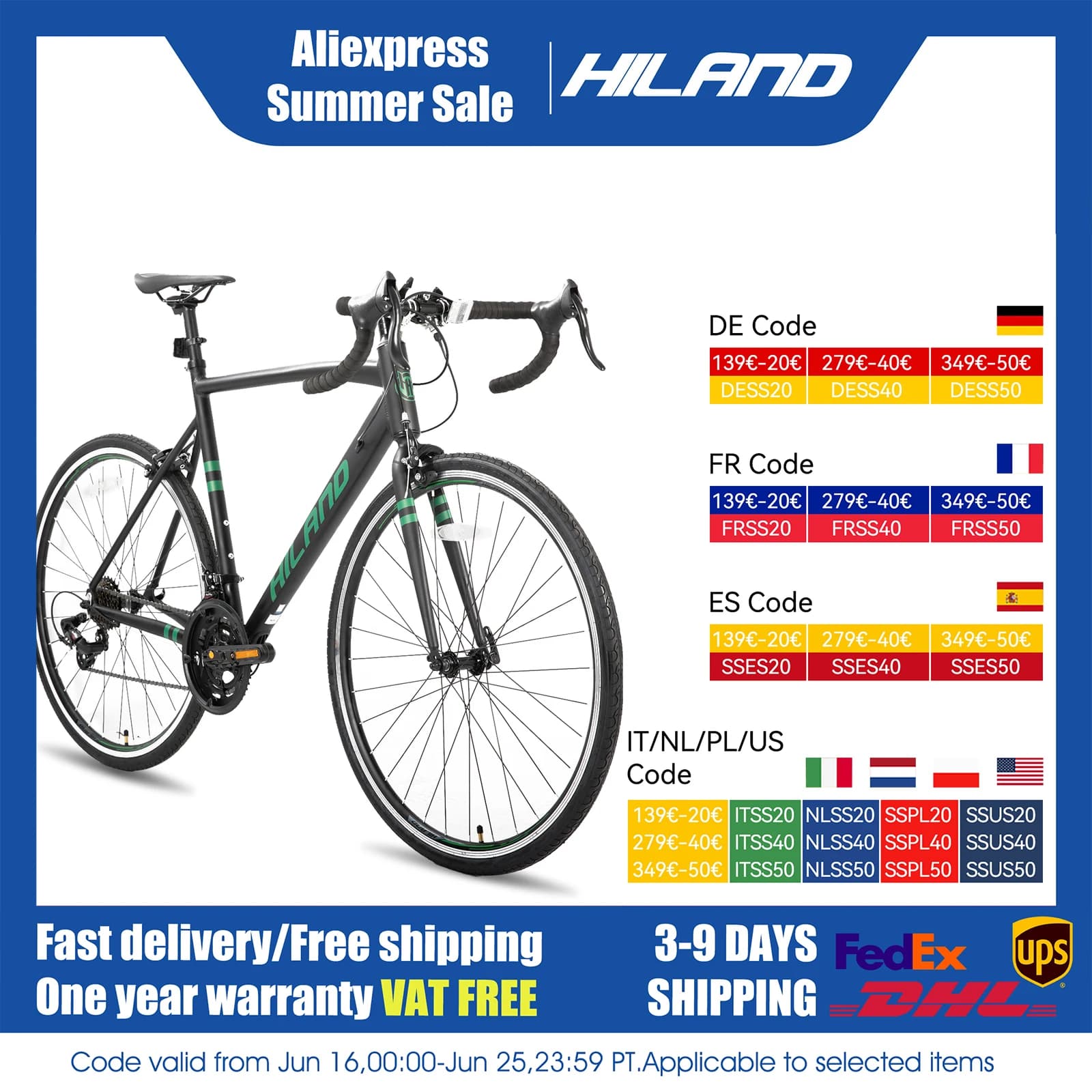 Bicicleta de estrada de alumínio Hiland, Shimano 14 velocidades, estrutura de 53/57 cm, bicicleta de corrida para homens, bicicleta de corrida