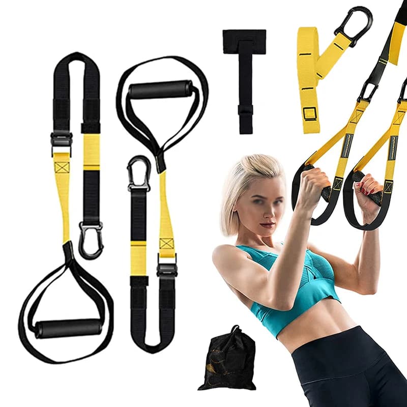 Pendurado ajustável Training Strap, Fitness Band, Peito Exercício, puxar corda, resistência Band Set, Home Gym, equipamento de exercício