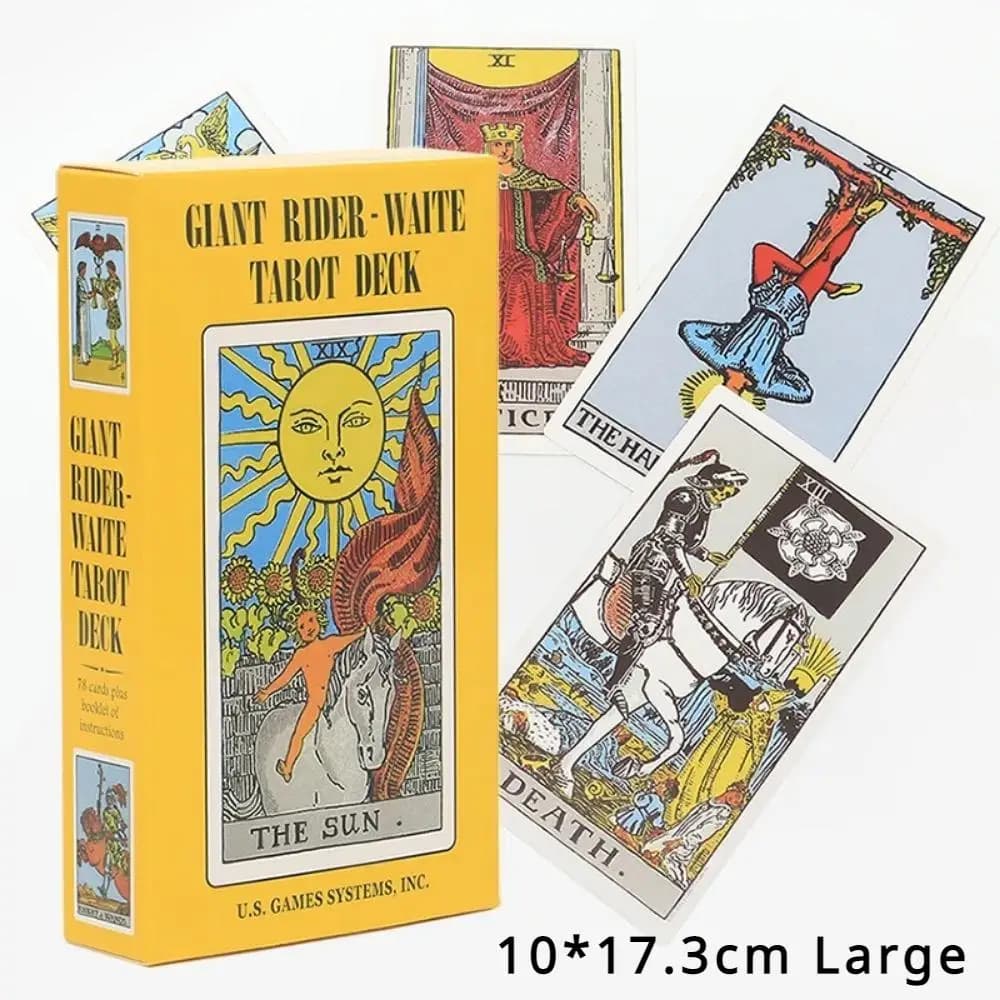 Grande clássico piloto waite tarô baralho 78 peças cartas com guia para iniciantes 10*17,3cm