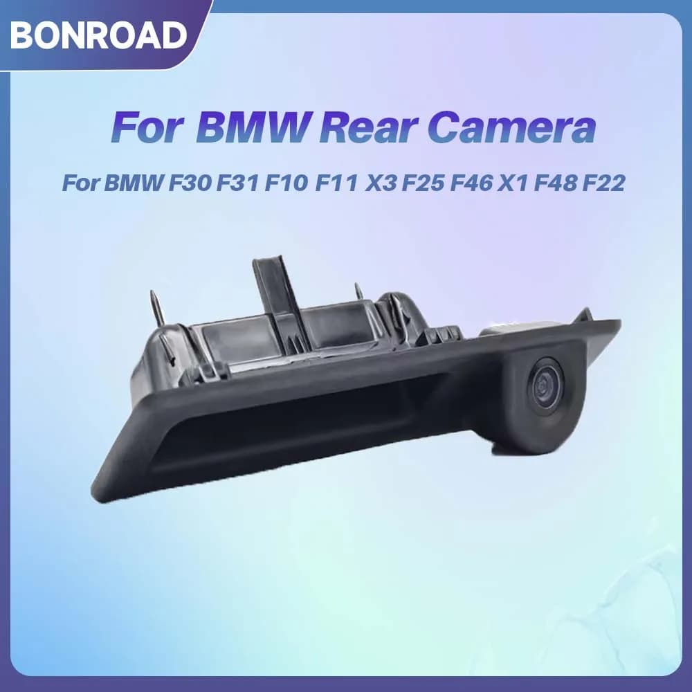 Câmera de Ré à Prova d'Água BONROAD para BMW Série 2 3 5 7 X1 X3 X4 X5 F30 F32 F36 F10 F11 F25 F48 Acessório Automotivo