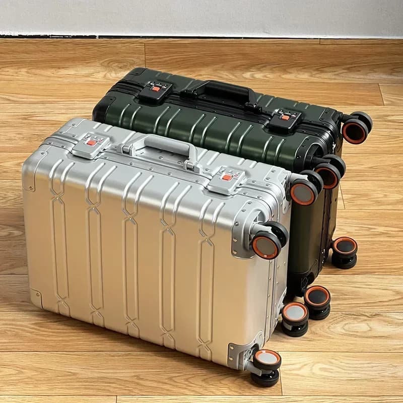 TravelTrolley Bagage 20'' Mala de cabine de mão Bolsas de viagem Bagagem rolante Mala de viagem em liga de alumínio-magnésio
