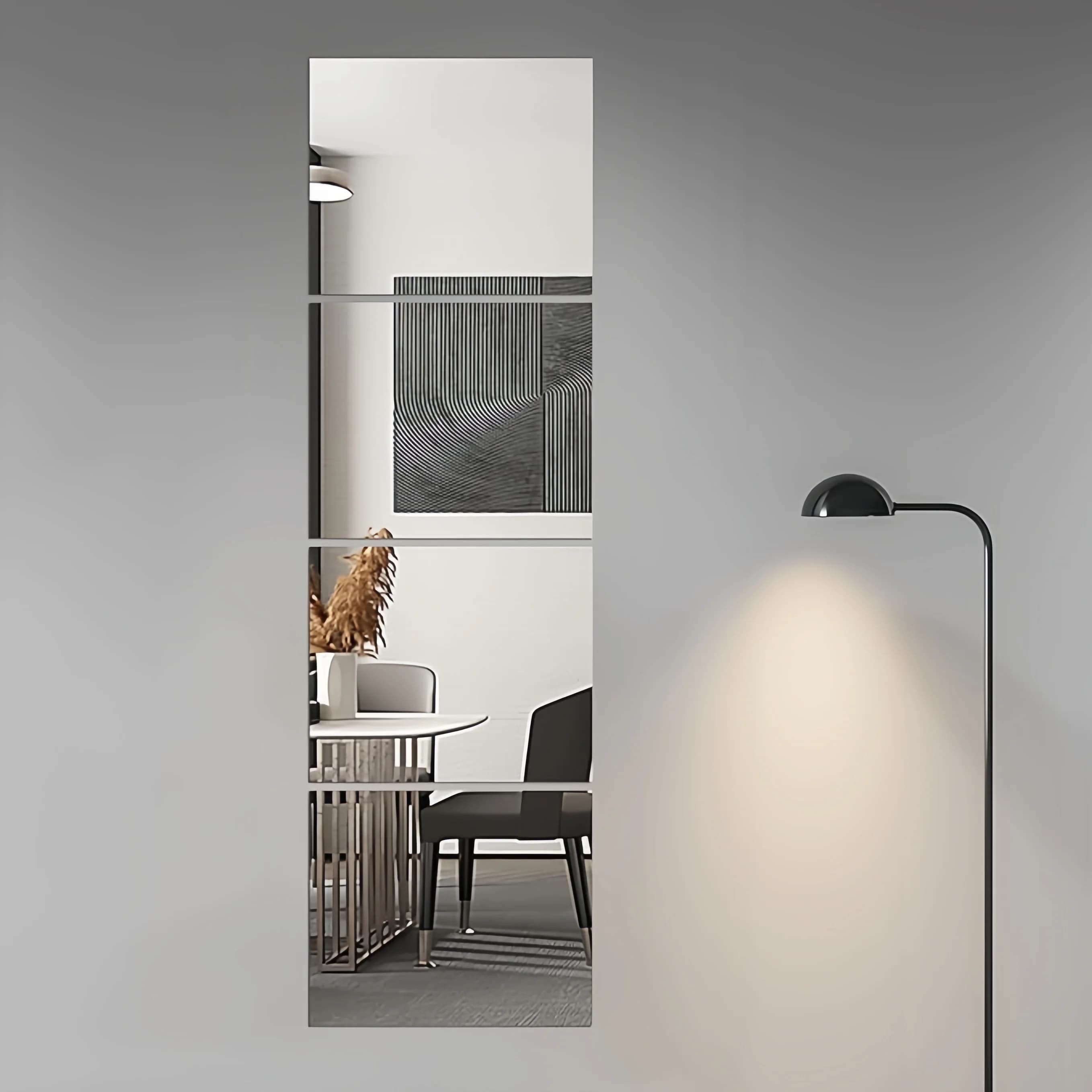 4/8 pçs retângulo acrílico espelho adesivos flexível espelho adesivos diy arte sala de estar decoração para porta guarda-roupa decoração casa