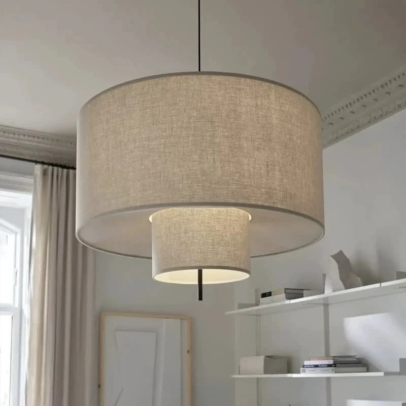 Nordic wabi sabi criativo simples e moderno novo estilo chinês lustres de linho para o quarto restaurante hotel sala estar estudo