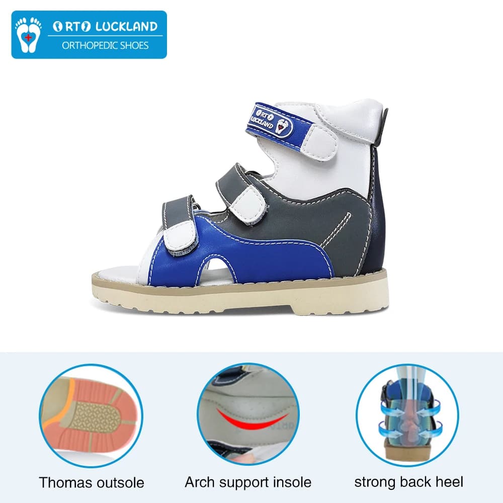 Bebê meninos sandálias novas crianças ortopédicas sapatos de pés planos verão criança arco apoio calçado size20 to36