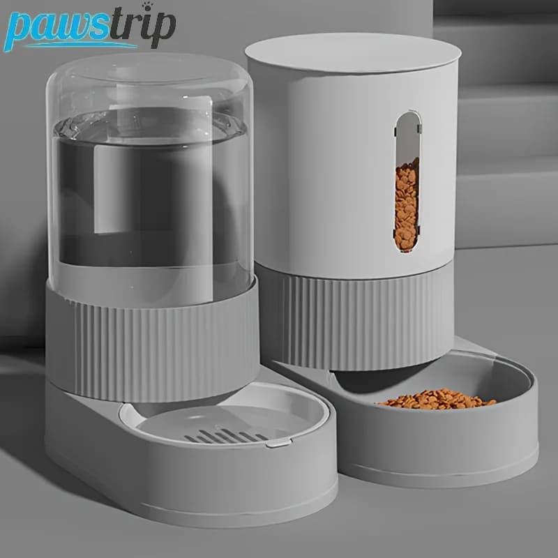 Alimentador automático de água para gatos, grande capacidade, tigela de comida para gatos, recipiente de armazenamento de alimentos por gravidade
