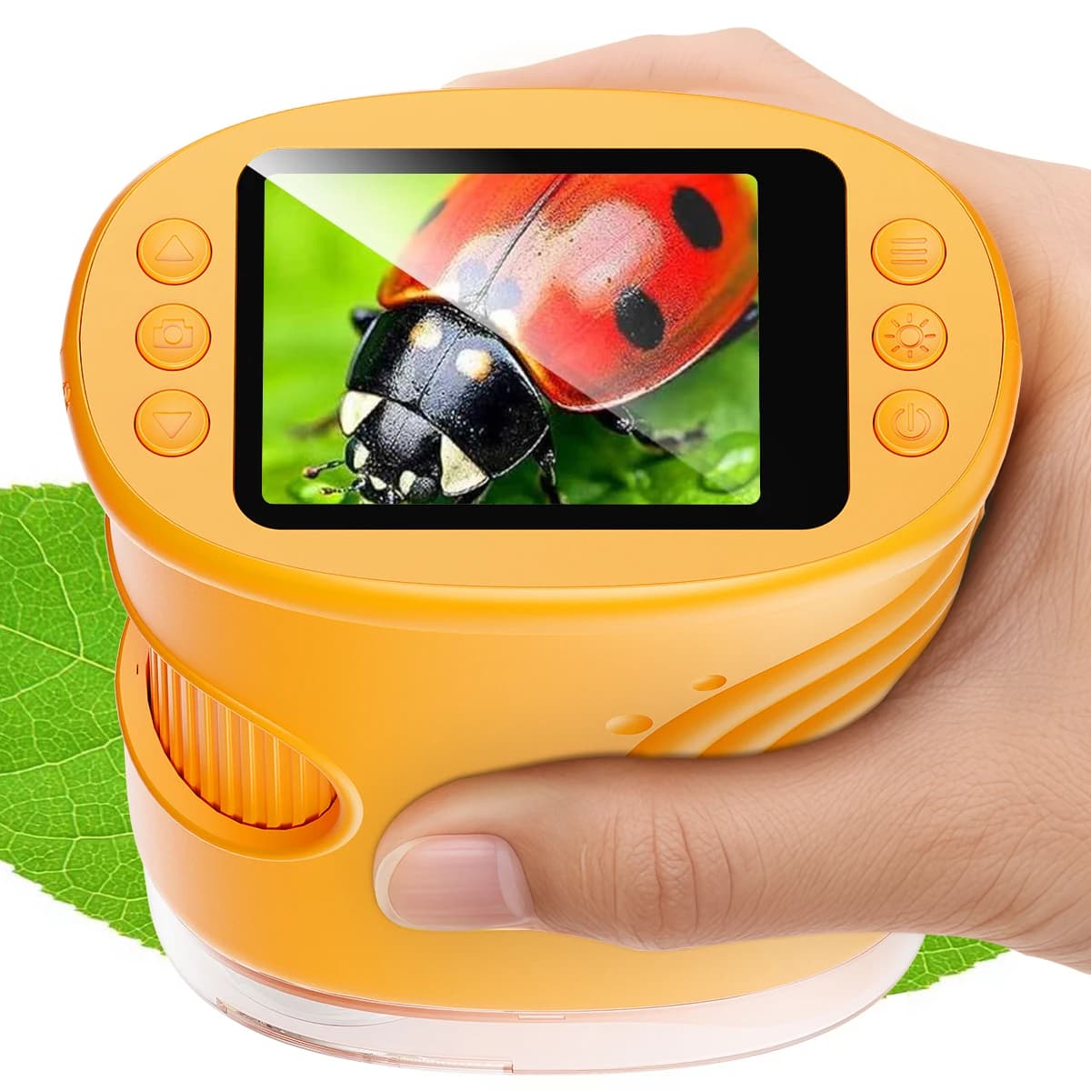 1000x microscópio portátil para crianças 2.0 "tela recarregável mini microscópios digitais de bolso portátil edu presente crianças estudantes