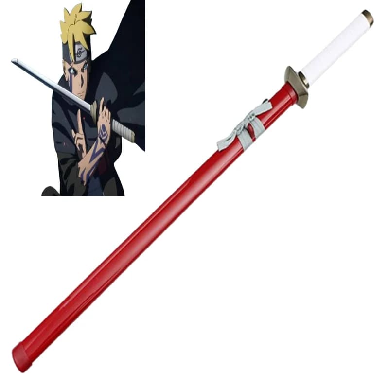 Katana de Cosplay Naruto Uchiha Sasuke de 42 Polegadas, Modelo de Espada de Bambu Montada, 106cm