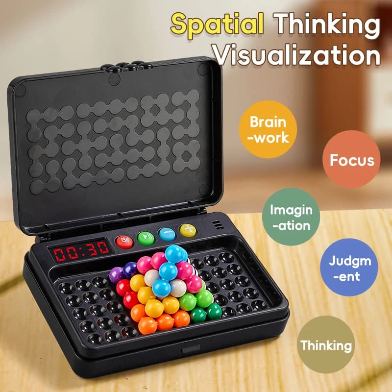 Brinquedo IQ de 500 níveis, jogo de desafio inteligente de quebra-cabeça com temporizador - xadrez de pensamento lógico, jogo de viagem, brinquedo