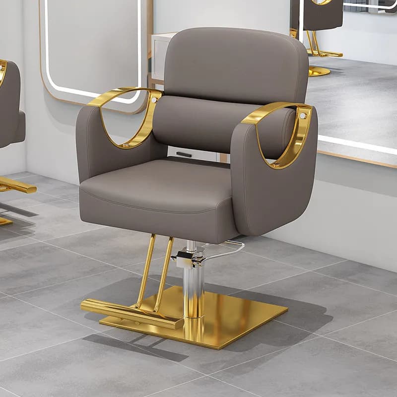 Cadeira de barbeiro de beleza profissional moderna apoio para os pés cadeira de salão de luxo confortável e minimalista chaise de coiffure móveis