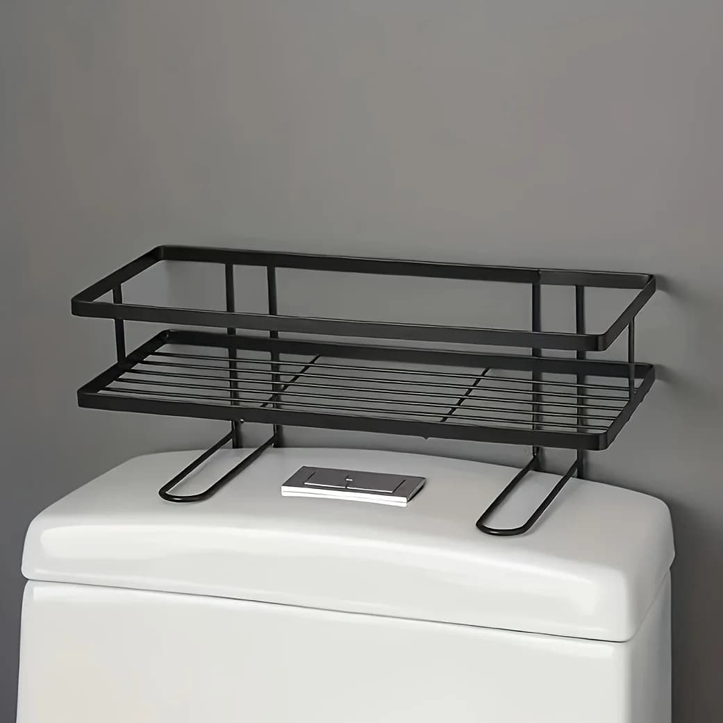 Rack de armazenamento de vaso sanitário não perfurado, rack de armazenamento diversos de banheiro, rack de armazenamento multifuncional de banheiro,