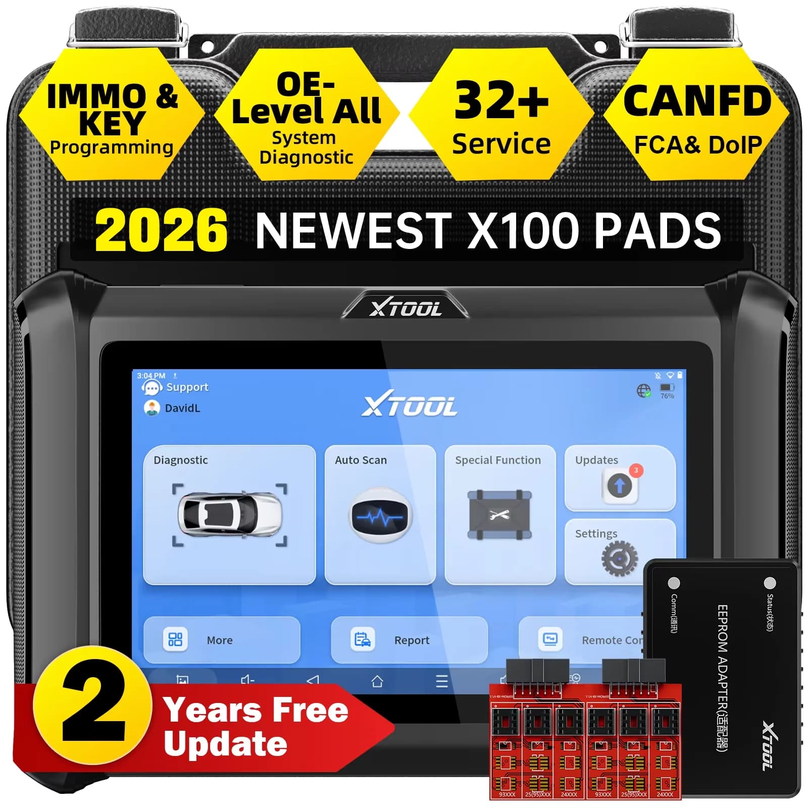 Xdool x100 pads programador chave leitura/gravação immo chip programação chave inteligente ferramenta de diagnóstico do carro scanner automotivo