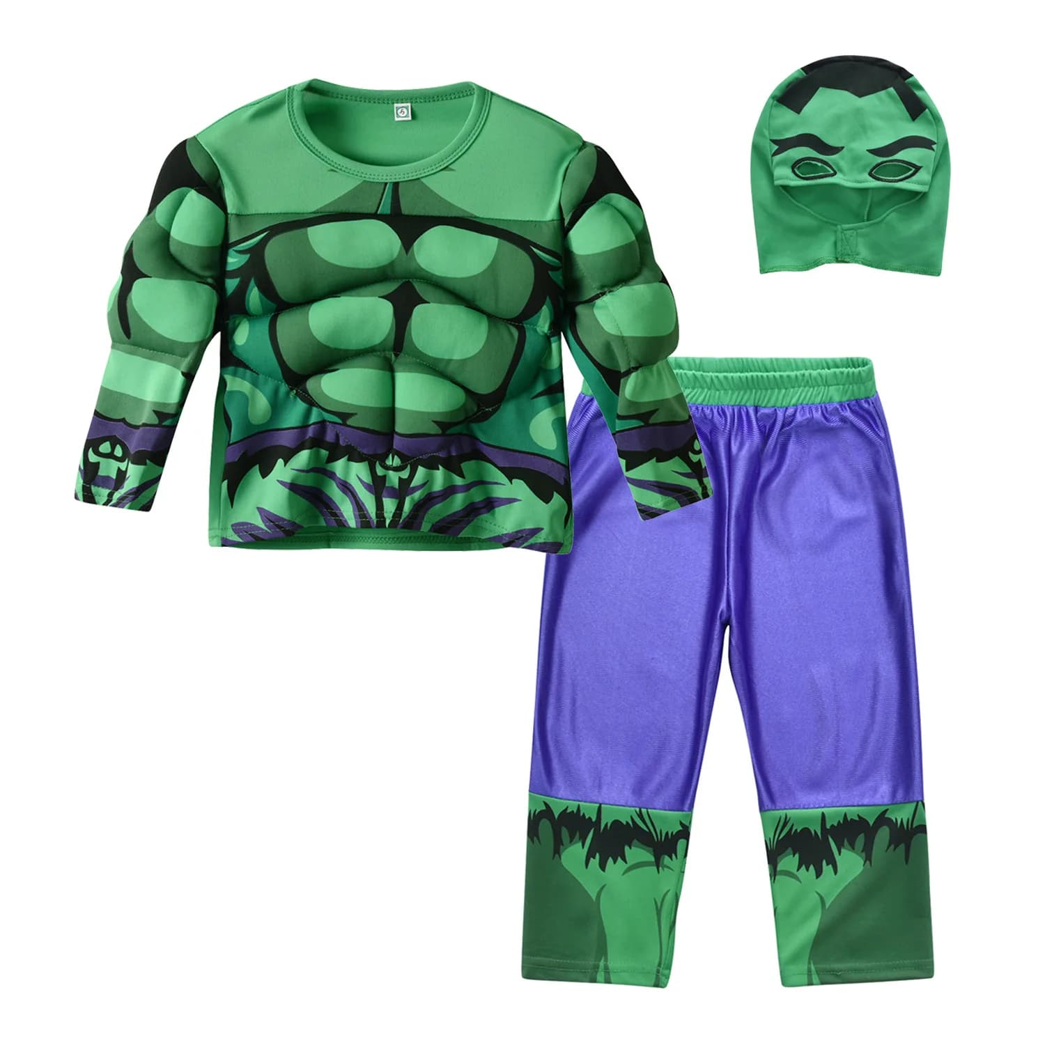 Crianças o hulk cosplay traje meninos topos calças chapelaria conjunto halloween terno muscular hulk festa super-herói terno meninas crianças