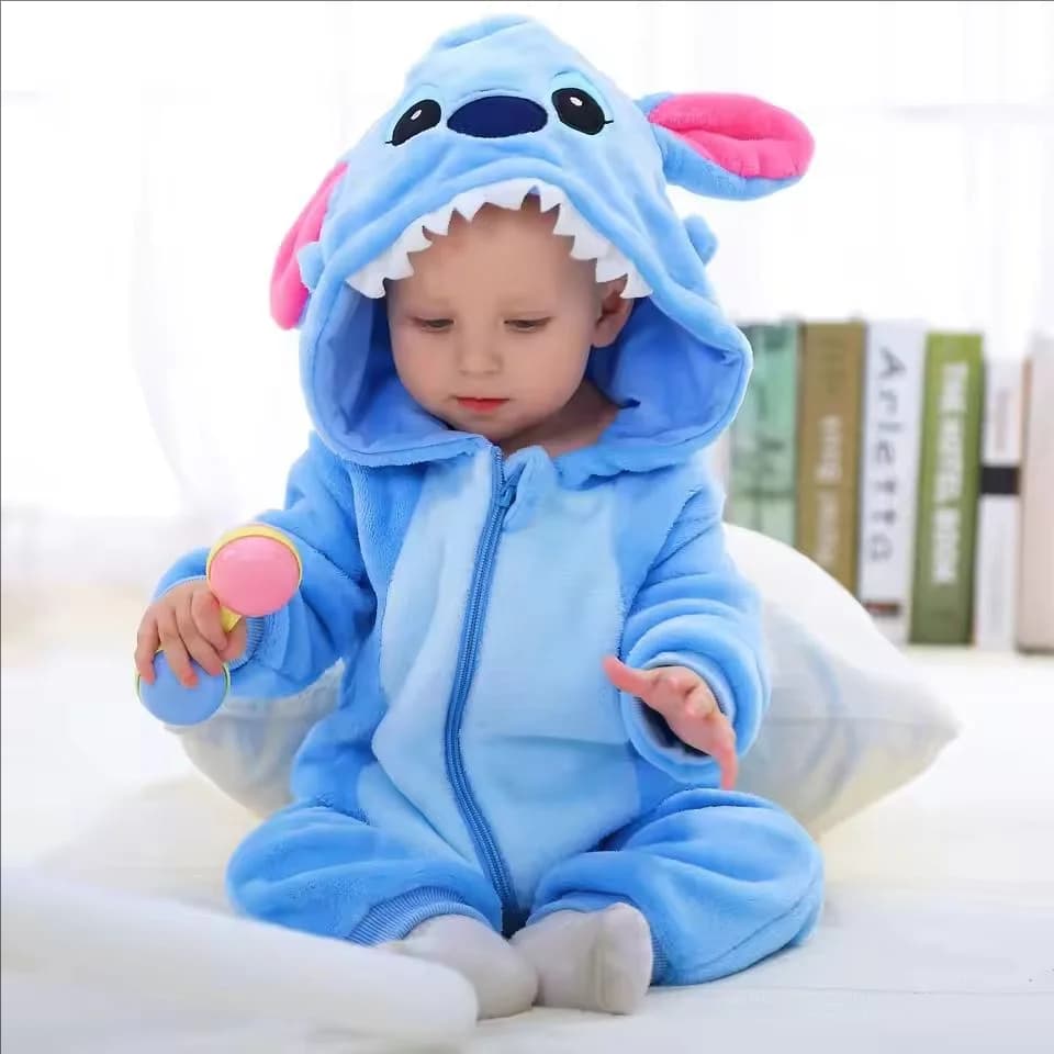Macacão de bebê crianças cosplay inverno flanela de uma peça com capuz macacões ponto jumpers geral menina cresce menino crescimentos roupa bebes