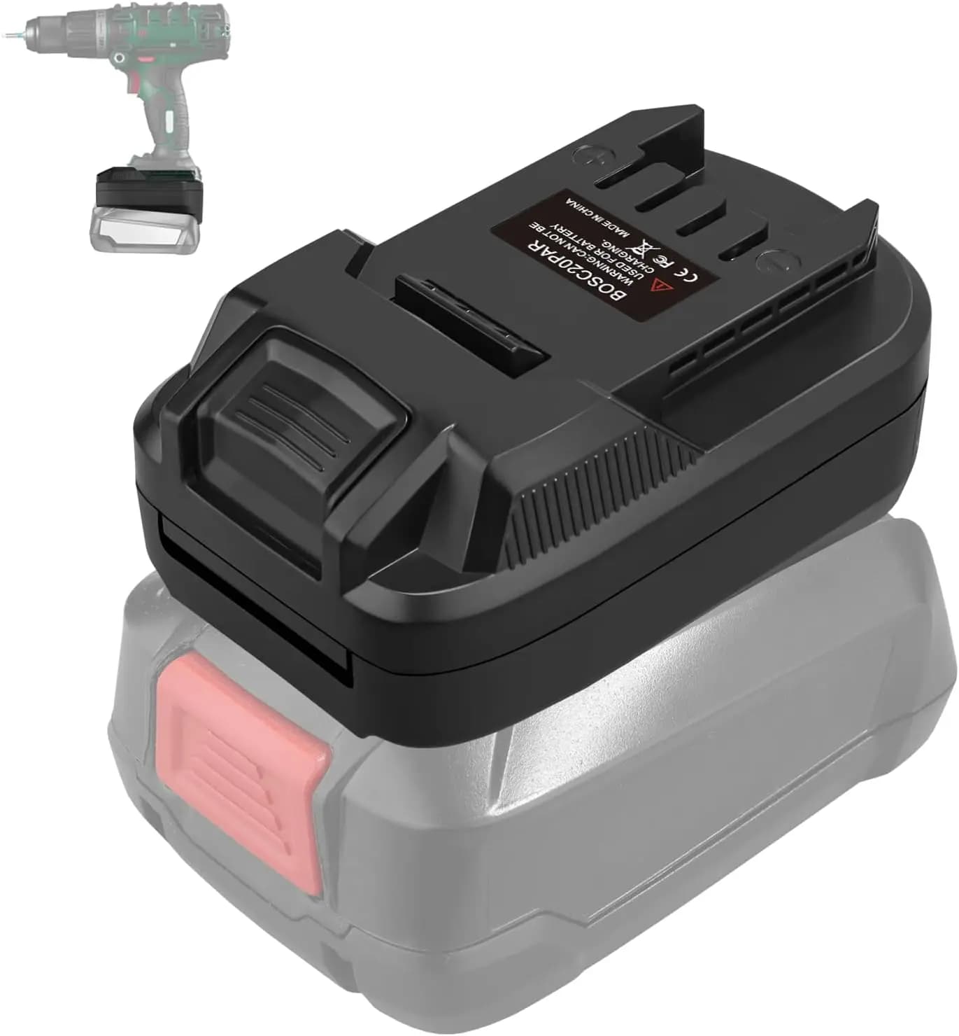 Para bosch 18v bateria funciona para parkside ferramenta adaptador para bosch 18v pba conversor de bateria para parkside 20v ferramenta elétrica