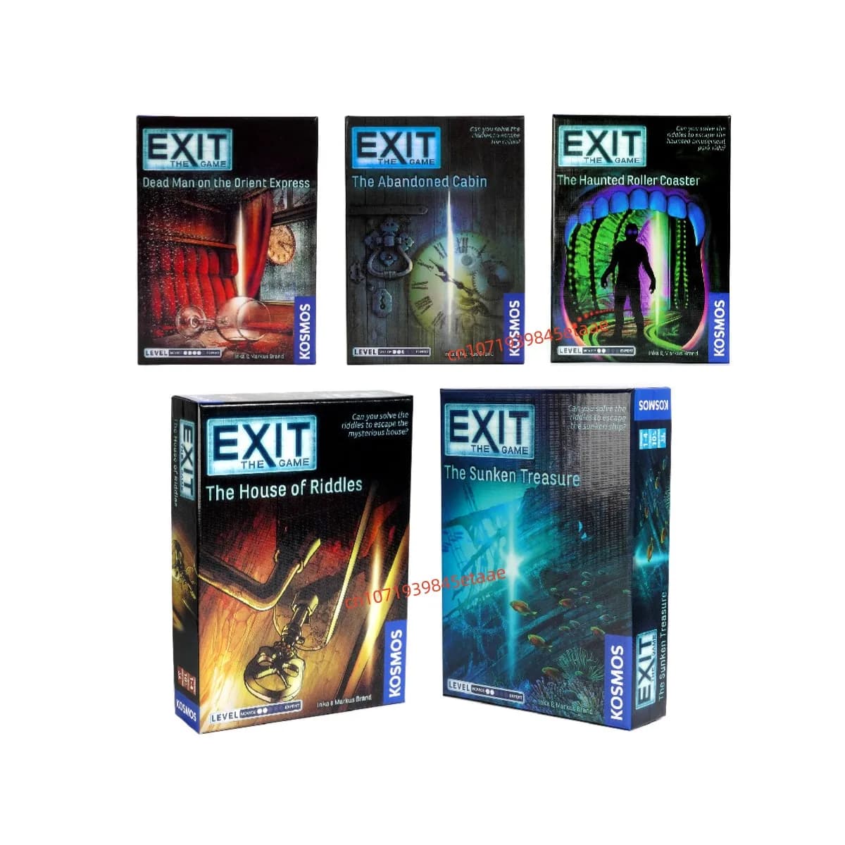 Jogo de cartas de saída A cabine abandonada The Haunted Roller Coaster Dead Man no Orient Express The House of Riddles Board Deck