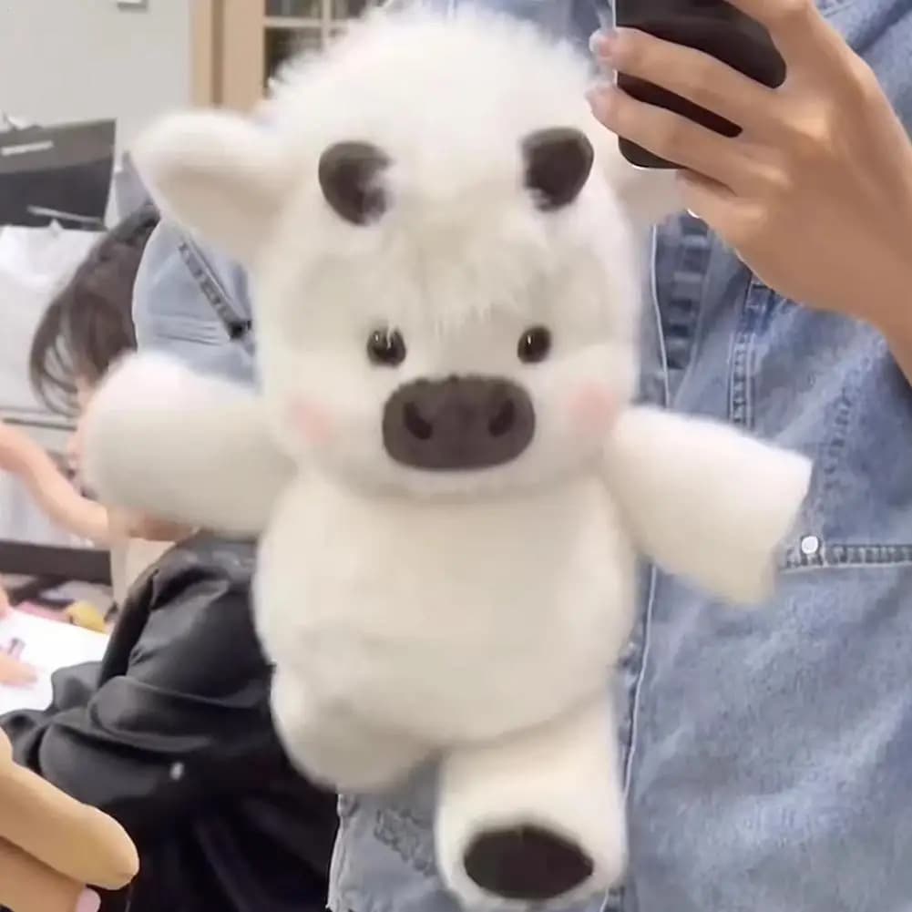 Macio bezerro porco animal de pelúcia brinquedo bonito animado animal de pelúcia travesseiro criativo correndo porco brinquedo de pelúcia presente