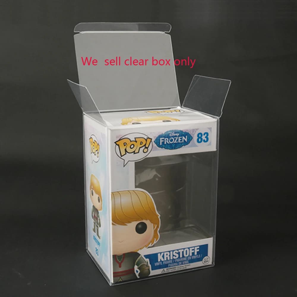 10 peças capa de plástico pet com display transparente de 4 polegadas para caixa de armazenamento de edição limitada funko pop