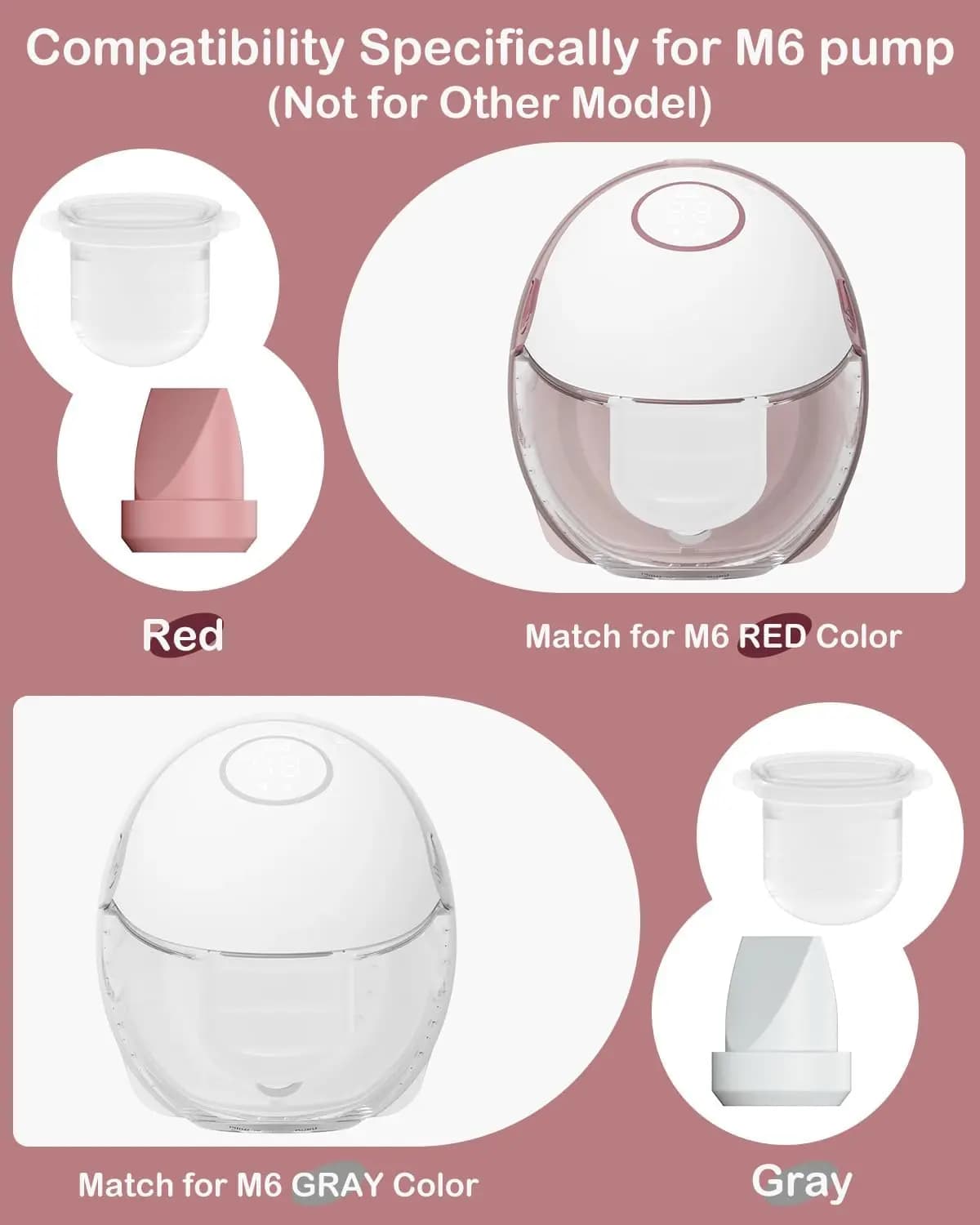 Acessórios de Substituição para Bomba de Leite Materno, Incluindo Válvula Bico de Pato e Diafragmas para Momcozy Mobile Style |   Substituição