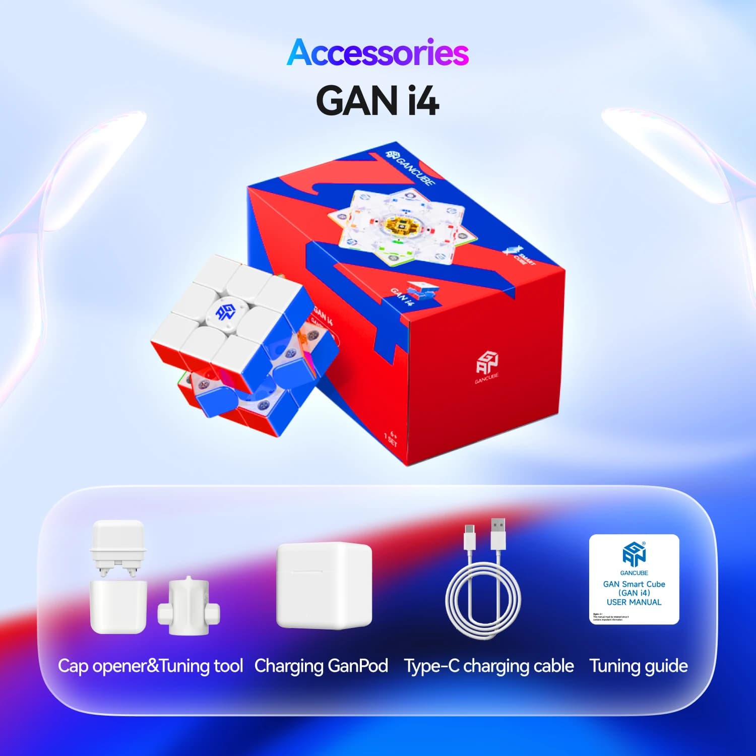 [JudyCube] GAN i4 Cubo Inteligente Magnético 3x3 de Competição Online Suave para Quebra-Cabeças GAN Smart Cube I4