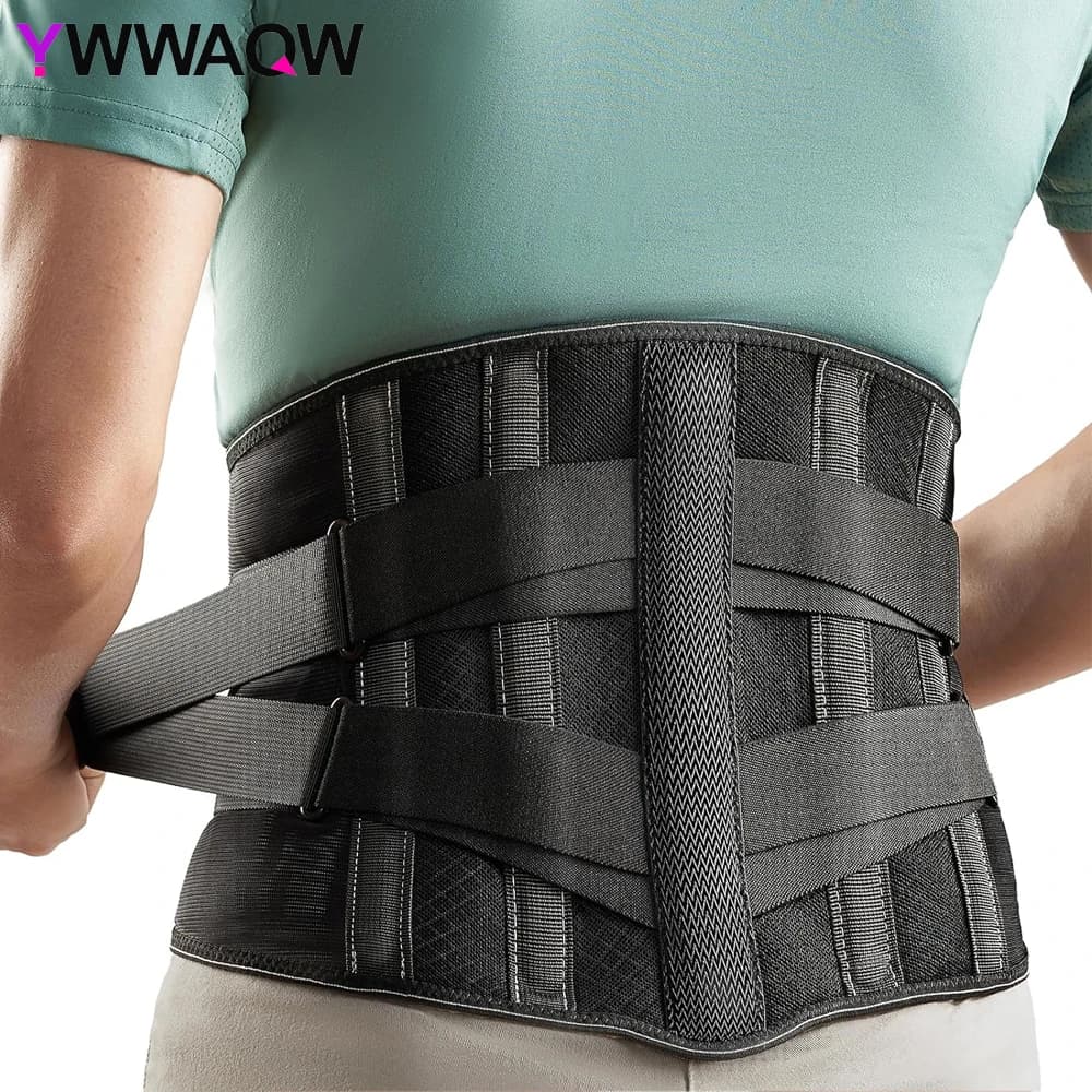 Cinta Lombar para Alívio da Dor na Parte Inferior das Costas para Homens e Mulheres, Suporte Respirável para as Costas com Almofada de Suporte